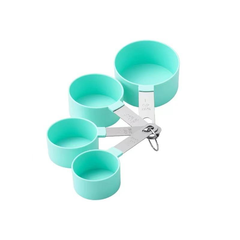 8pcs/set Measuring Tools with Scale Stainless Steel Handle Baking Utensils Teaspoon Sugar Scoop Cake Baking Measuring Cups