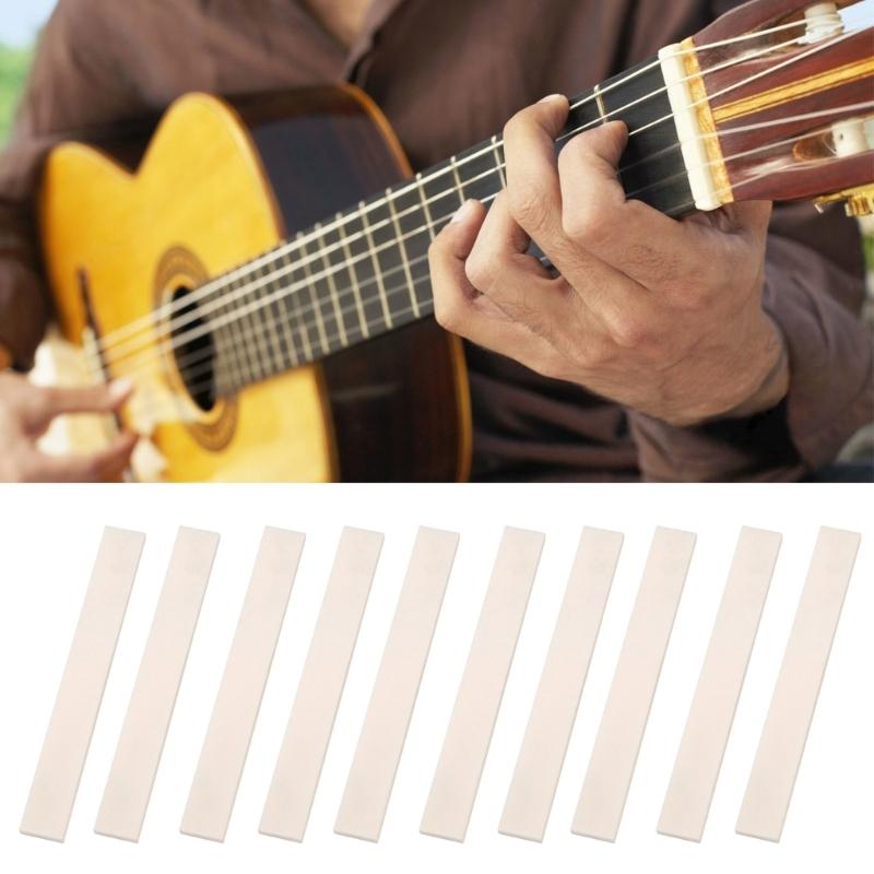 Acoustic Guitar Bone Blanks Saddle Lightweight Durable Guitar Bridge Saddle Blank DIY Stringed Instrument Supplies