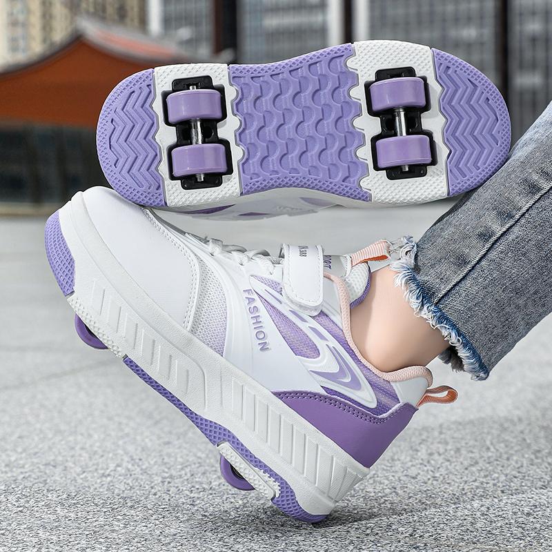 29-40 Children's Shoes Four Wheel Sports Boots Roller Skating Removable Student Skating Shoes Sneakers Girl Skate Shoes