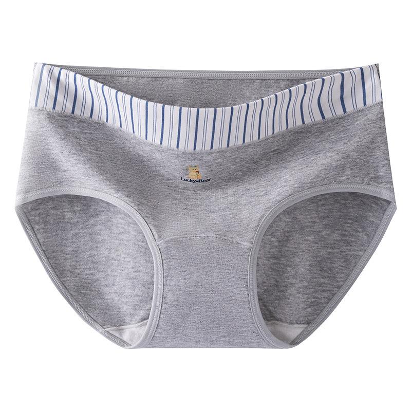 Women Mid Waist Pure Cotton Antibacterial Extended Crotch Ladies Daily Underwear Panties