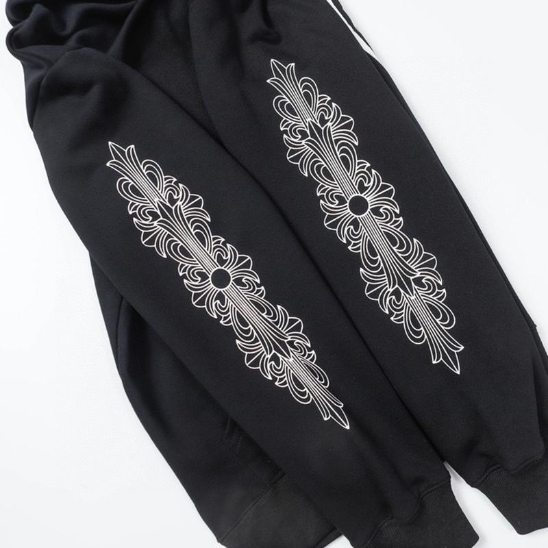 823 CHROME HEARTS 2025 Høst og Vinter Ny Pluss Størrelse Klassisk Stil Logo Hettegenser, Egnet for Par å Bruke