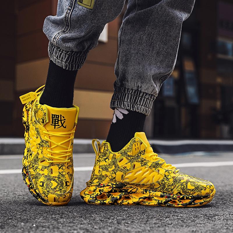 Men's Non-Slip Ultra Light Outdoor Sports Basketball Shoes Graffiti Men's Sports Shoes