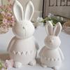 Resin Silicone Mold Easter Eggshell Rabbit Gypsum Decorative Mold Home Desktop Atmosphere Decoration Festival Gift Resin Gypsum
