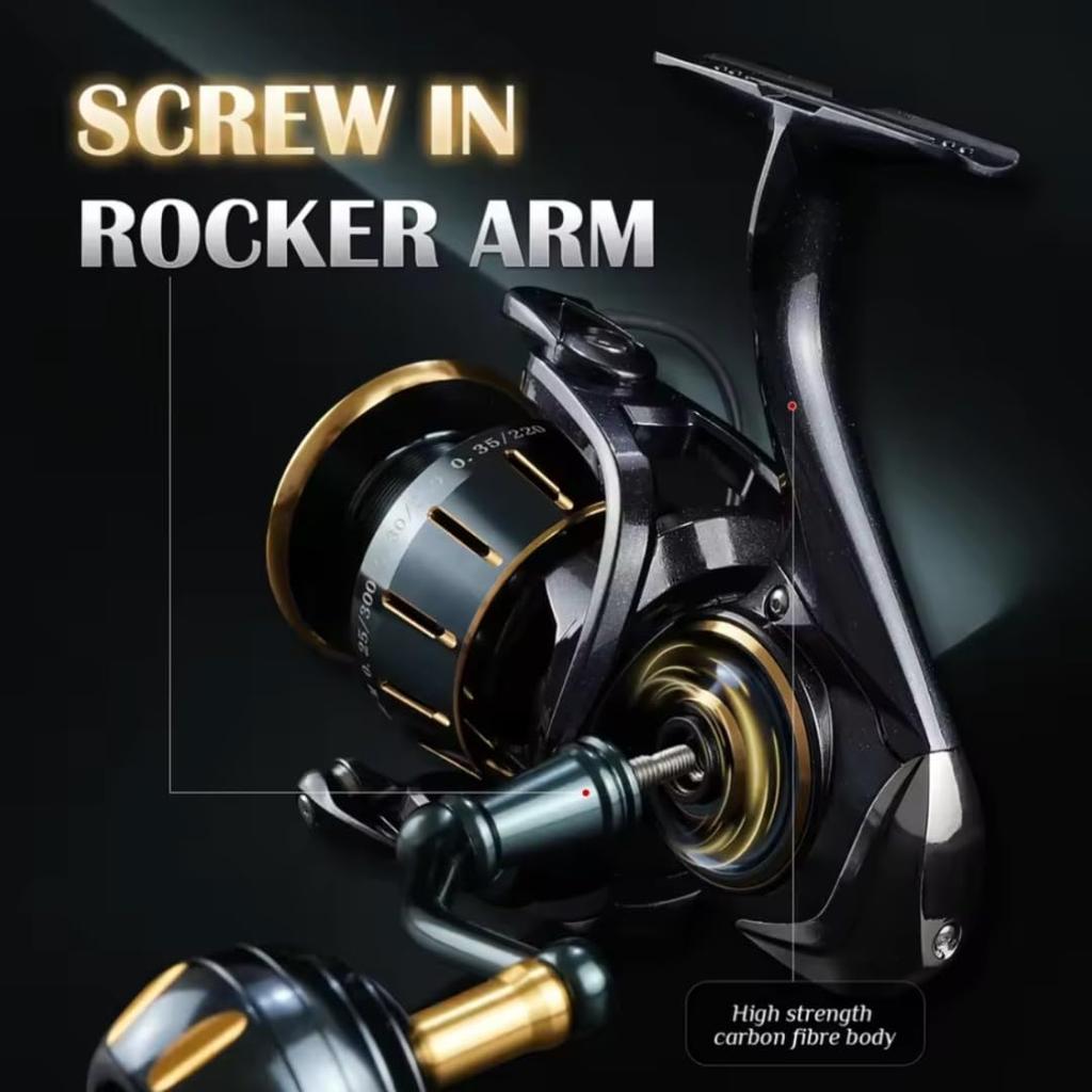 SW 5000 Spinning Max Drag Gear Ratio Weight Interchangeable Threaded Ball Suitable for and Surf Suitable for Multiple Saltwater Fishing Fi's+7 Reel,