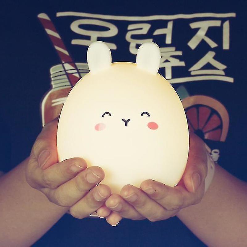 Night Lamps Ambient Lighting Silicone Rabbit Night Lamp Battery Bedroom Bedroom Devices Nursing Eye Protection Sleep