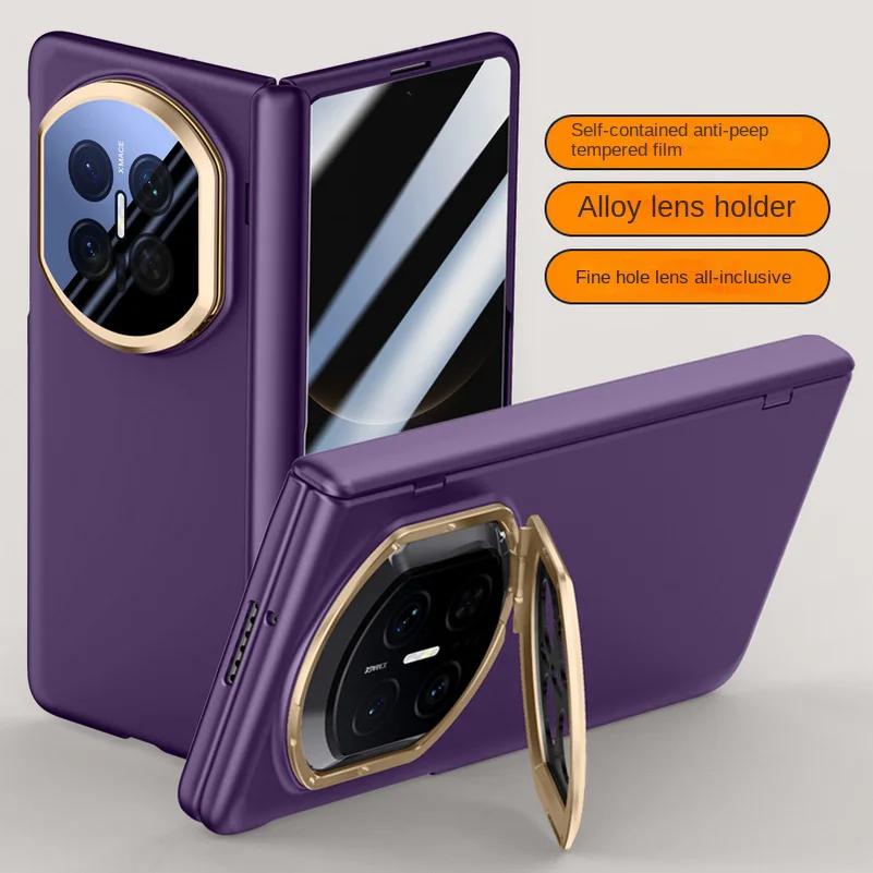With Privacy Tempered Glass Film Full Protective case For Huawei Mate X7 mate x7 Spring Hinge Holder Camera protect Cover