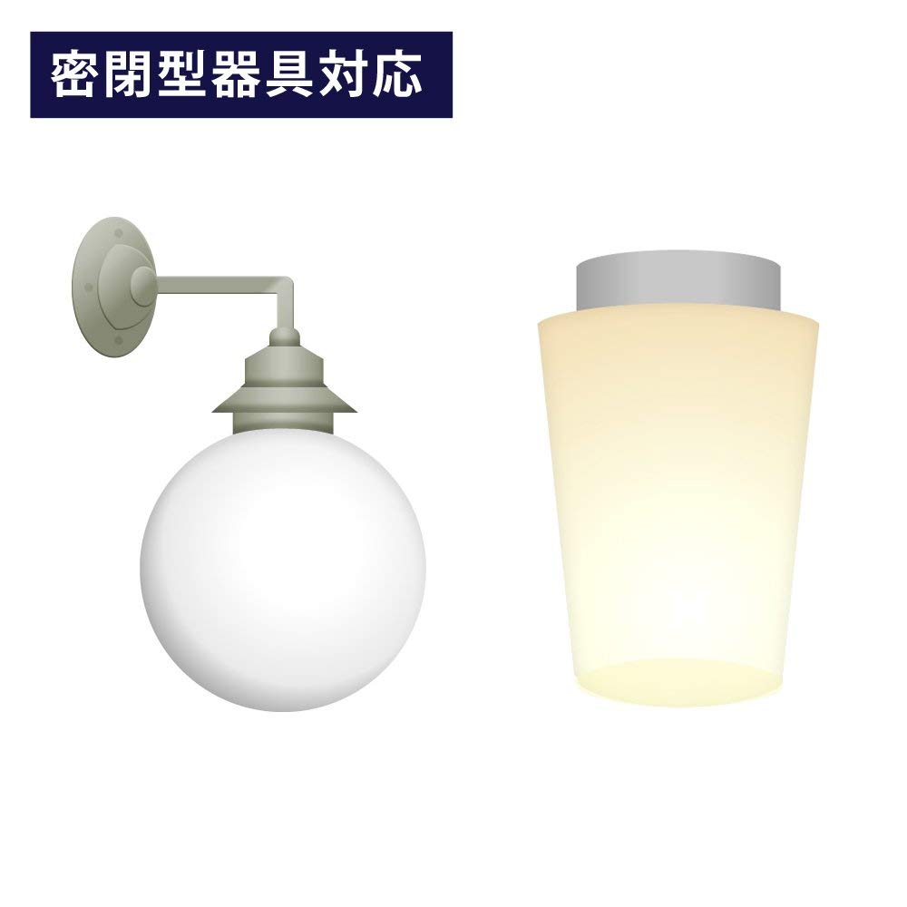 Iris Ohyama LED 40W Warm 26mm Base Wide Pack of 2 Energy-Saving Measures Bulbs, Equivalent, White, Diameter, Beam, (LDA5L-G-4T52P)