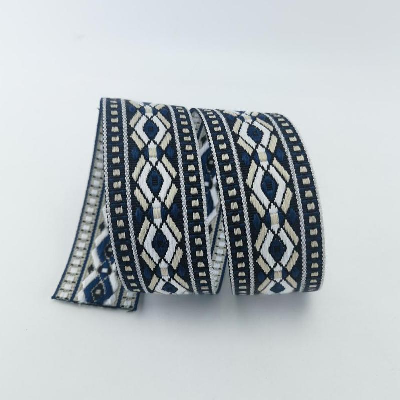 5cmx1Yard Ribbon Luxury Colorful Diamond Pattern Curtain Decor Sewing Accessories Multi-Function Multiple Colors