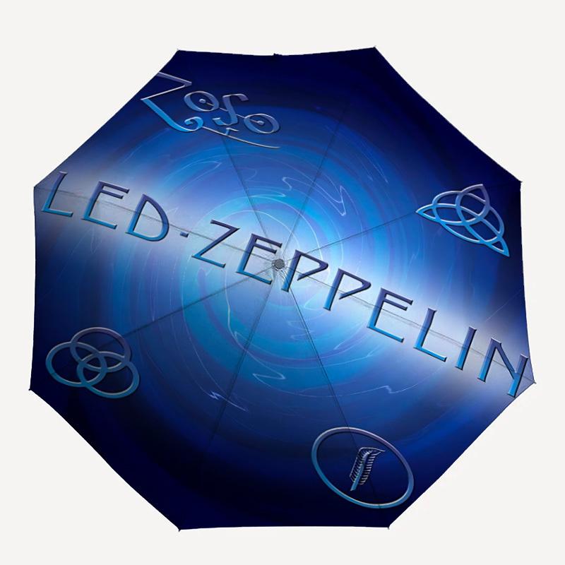 

1pc Led Zeppelin Automatic Umbrella Durable Iron Frame & Plastic Handle, Gift for Men & Women, Sturdy Construction,Playful Design yy250826191