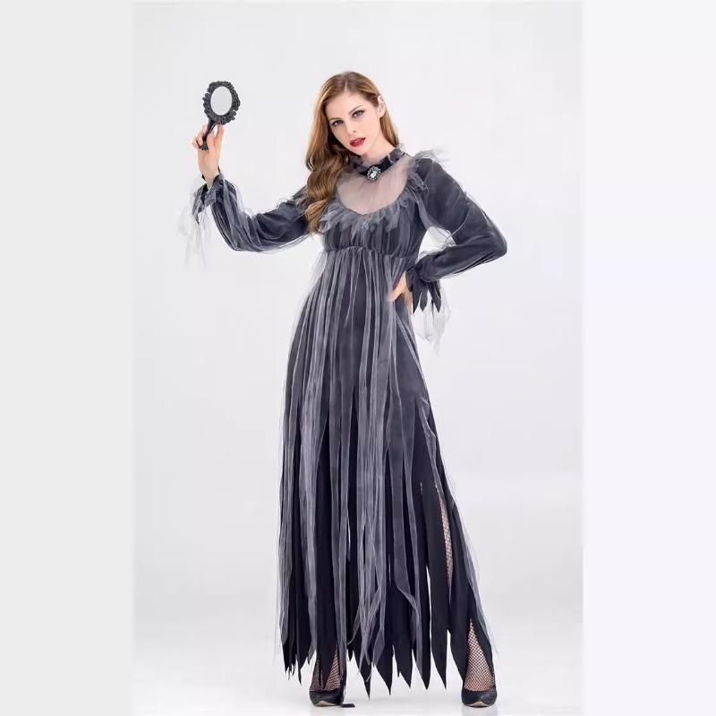 Halloween Costume Halloween Gray Ghost Bride Devil Long Costume Adult Female