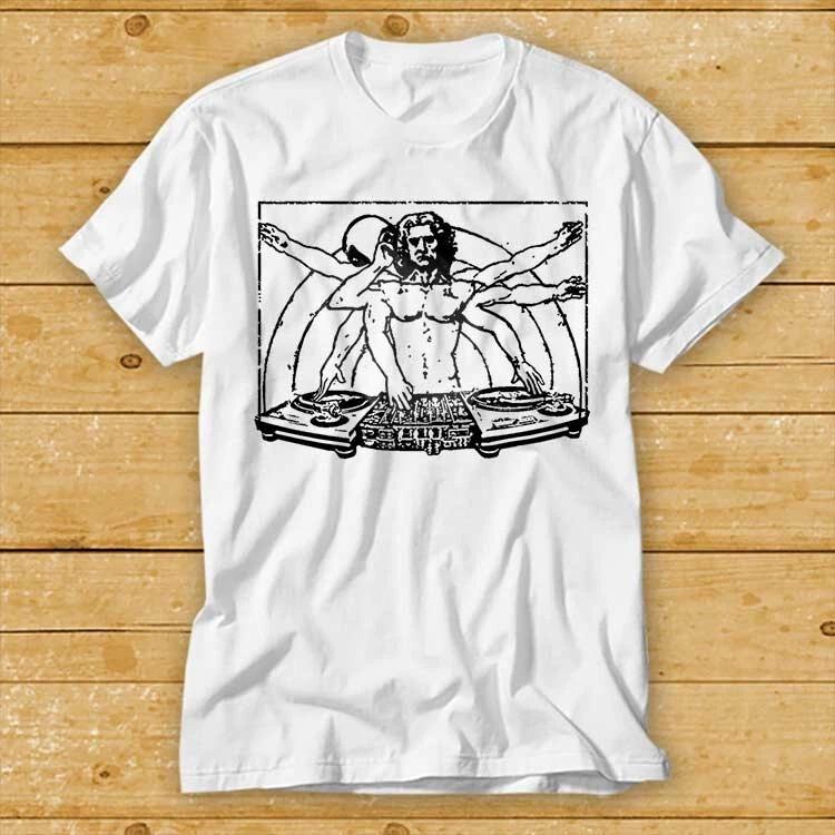 Dj Da Vinci Vitruvian T Shirt Music Funny Movie Cool Meme Gift Top Tee 2249 S