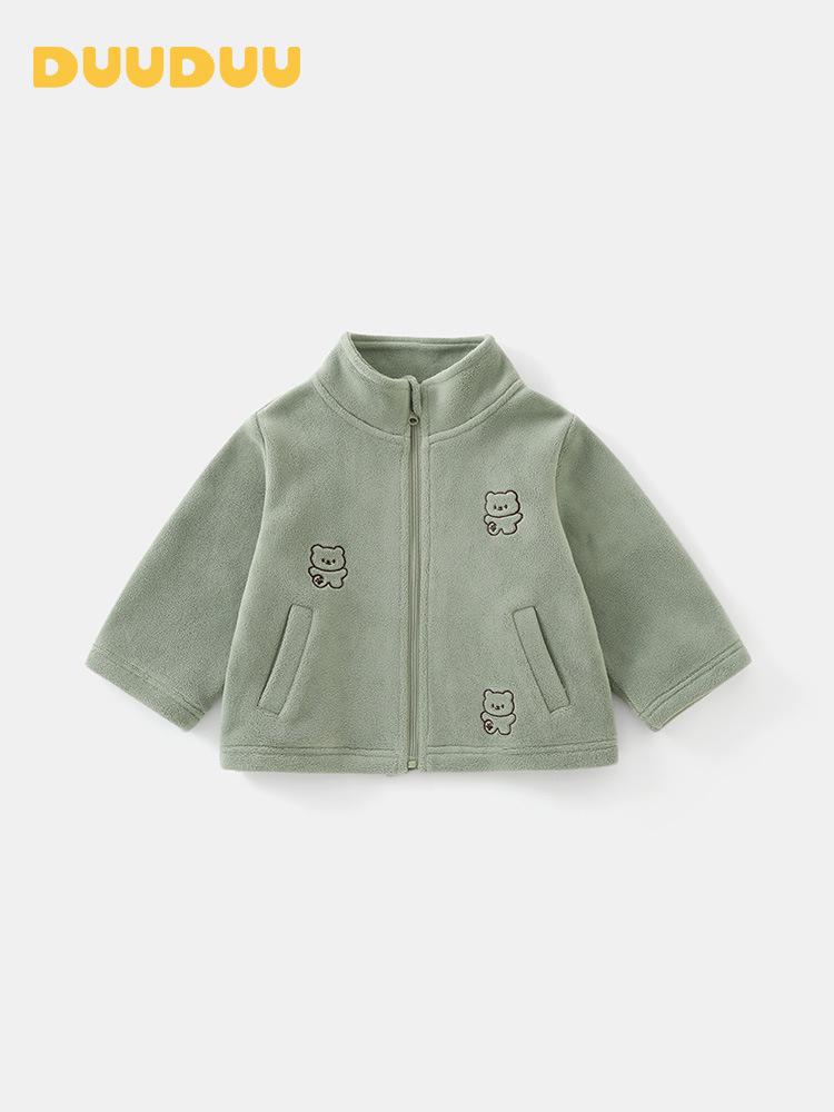 DUUDUU 2025 Korean Style Fleece-Lined Thermal Underwear for Children: Class A Autumn/Winter Baby Clothes
