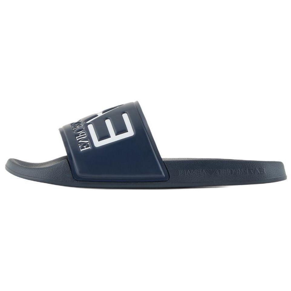 Emporio Armani EA7 Logo Print Flat Slide Sandals Men footwear Blue 7X000108AF15118BA045 42