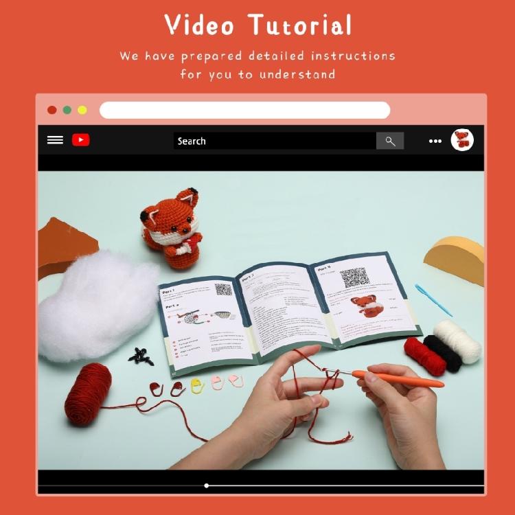 Cute Animal Kits Starter Pack, Crochet Animal Accessories Kits, DIY Crochet Kits