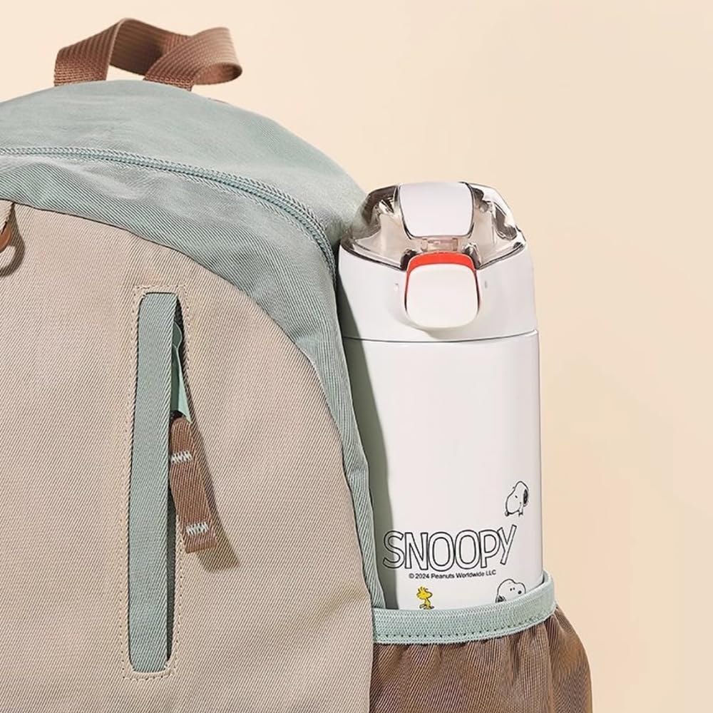 Snoopy Thermos Water 316 Stainless Direct Large Keeps Water Cold or Easy to Perfect for Outdoor and More Bottle, Steel, Drinking, Leak-Resistant,