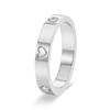 Minimalist Heart Shaped Diamond Ring Titanium Steel Women Fashion Jewelry Gift