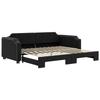 VidaXL Lit de jour avec lit gigogne noir 90x190 cm tissu 3197646