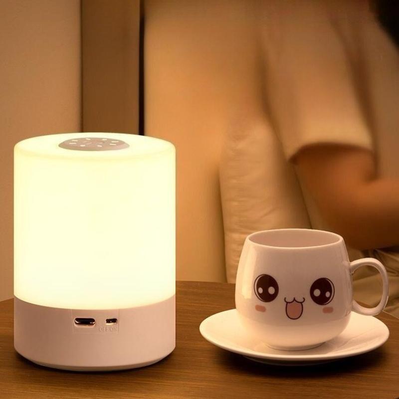 LED Nattlys Nattbordsdimbare Lading Skrivebordsnattlamper Soverom Nattbordsbelysning Dekorasjon Berøringslesing LED Bordlamper