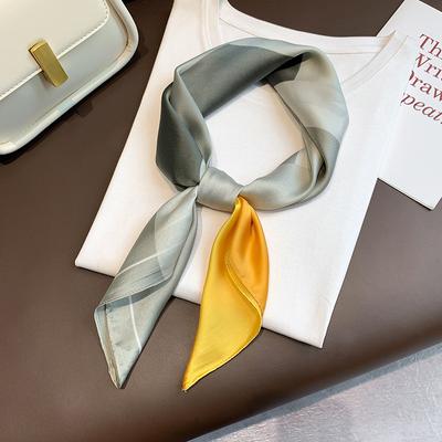 Spring and Summer Korean Fashion Square Scarf for Women's Imitation Silk Decoration Professional Scarf for Small Square Scarf