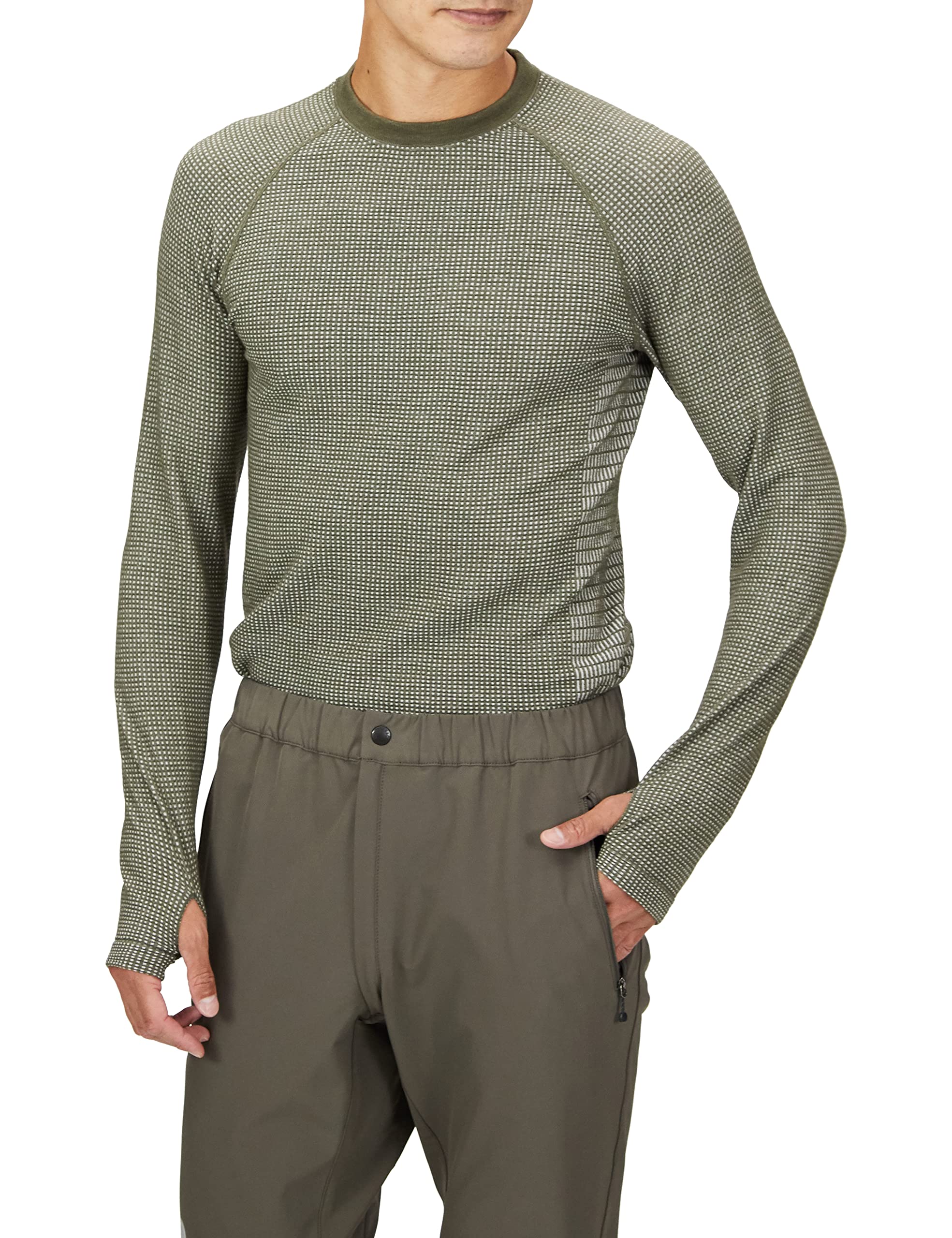 

Fleece Waffle Wool Crew MIV01905 Olive [Millet] Men s S-M оливковый