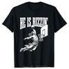 He Is Rizzin Lustiges Jesus Basketball Meme Grafik T-Shirt Unisex Baumwolle Kleidung Mode Streetwear Rundhals T-Shirt Übergroßes T-Shirt
