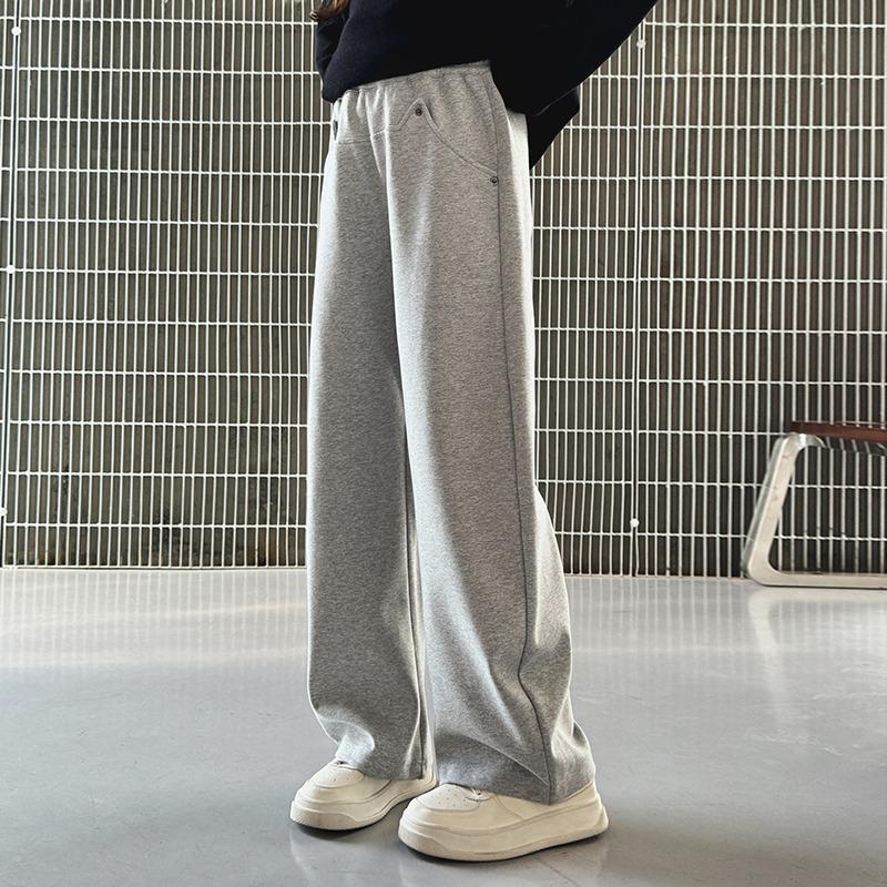 Lässige Mädchen-Sweathose mit weitem Bein - Frühjahr/Herbst 2025 Kollektion für Mittelschülerinnen