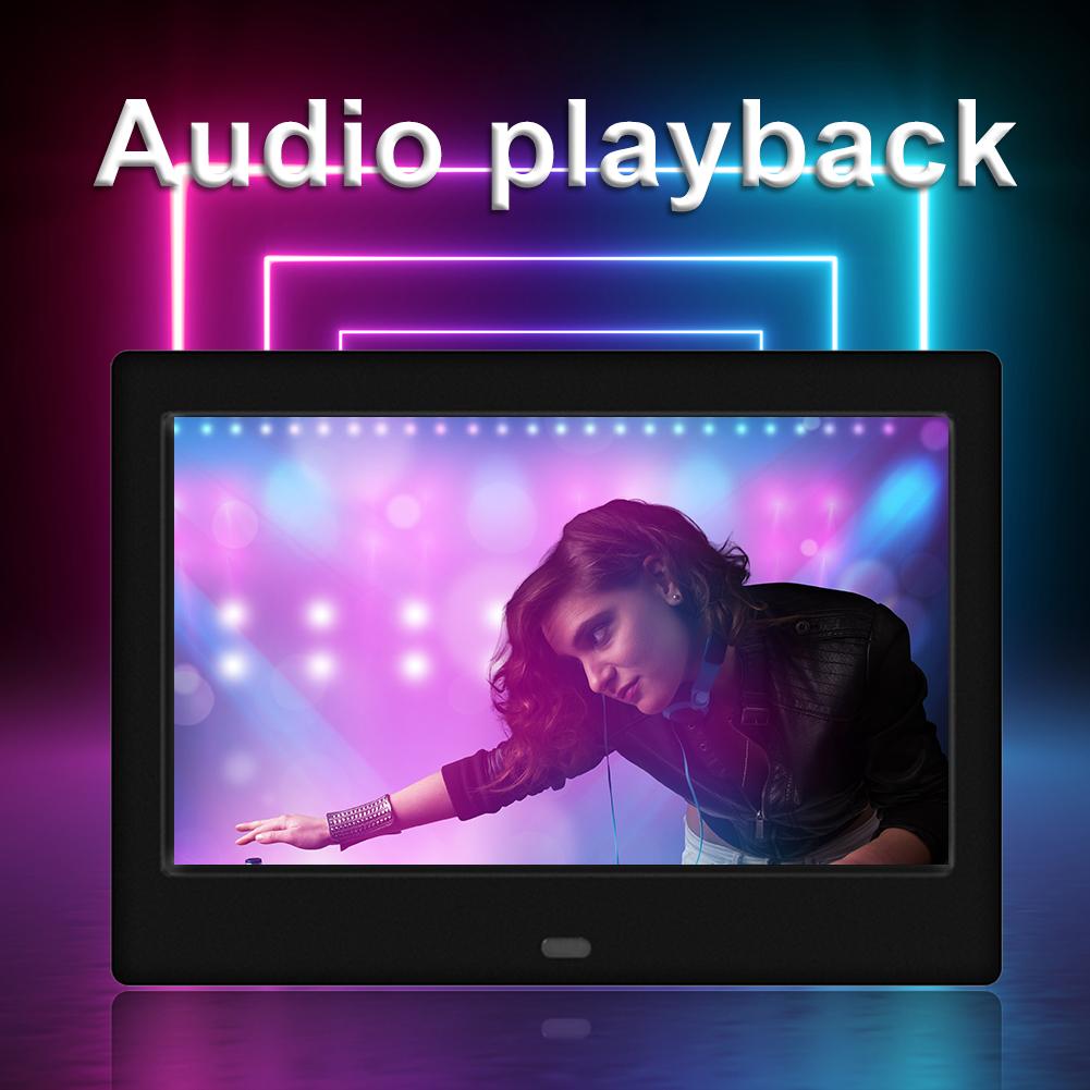 7 inch LED Screen Digital Photo Frame Electronic Album Support Music/Video/Photo Support Multiple Languages Clock/calendar