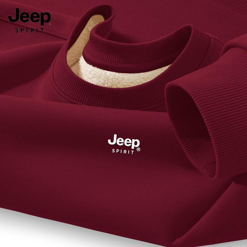 JEEP SPIRIT Herren Fleecegefüttertes Rundhals-Sweatshirt