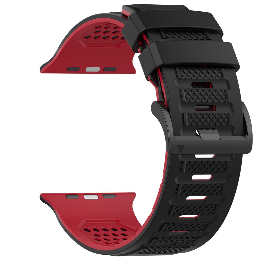Breathable Sport Band For Apple Watch Series 11 10 9 8 7 6 SE3 Two Tone Silicone Strap For Iwatch Ultra 3/2 49mm 42 44 45 46mm