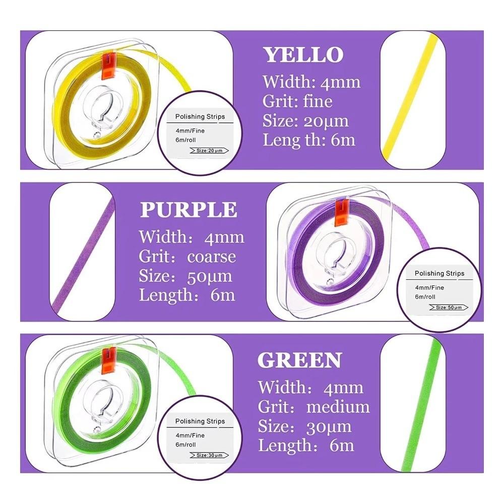 Portable Dental Polishing Strips 20/30/50um Multifunctional Tooth Finishing Strip Tooth Interdental Sanding Surface