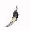 Chinese Fashion Personality Creativity Versatile Imitation Wolf Tooth Necklace Men And Women Resin Pendant Street Rock Jew