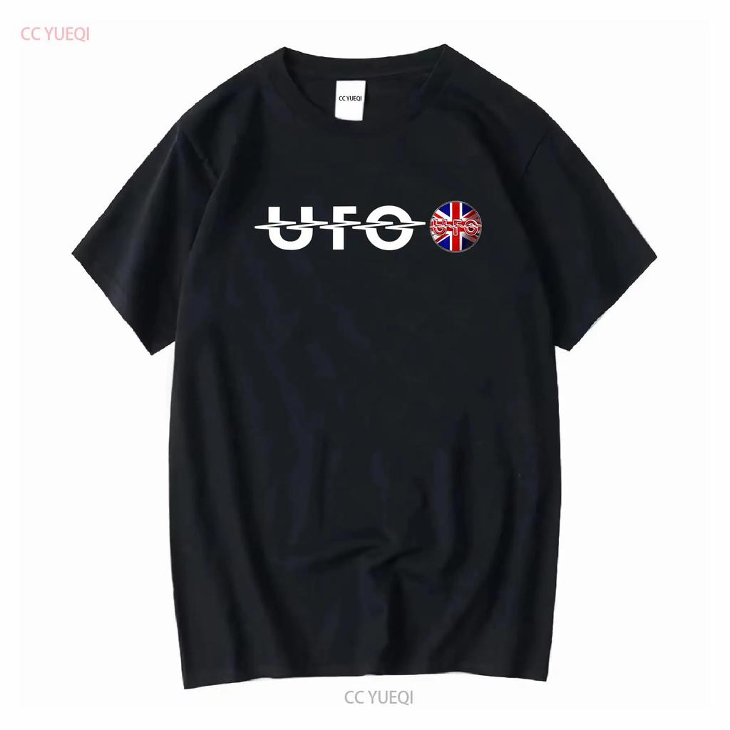 UFO HOT NEW band logo black T shirt Cotton All sizes S 5Xl JJ3031 vintage Washed Slightly Soft fashion Casual designer clothes