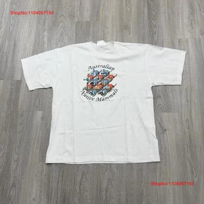 Vintage Australian Native Mammals T Shirt Mens XL White 90s Australia Animals Vintage Washed Breathable Homme