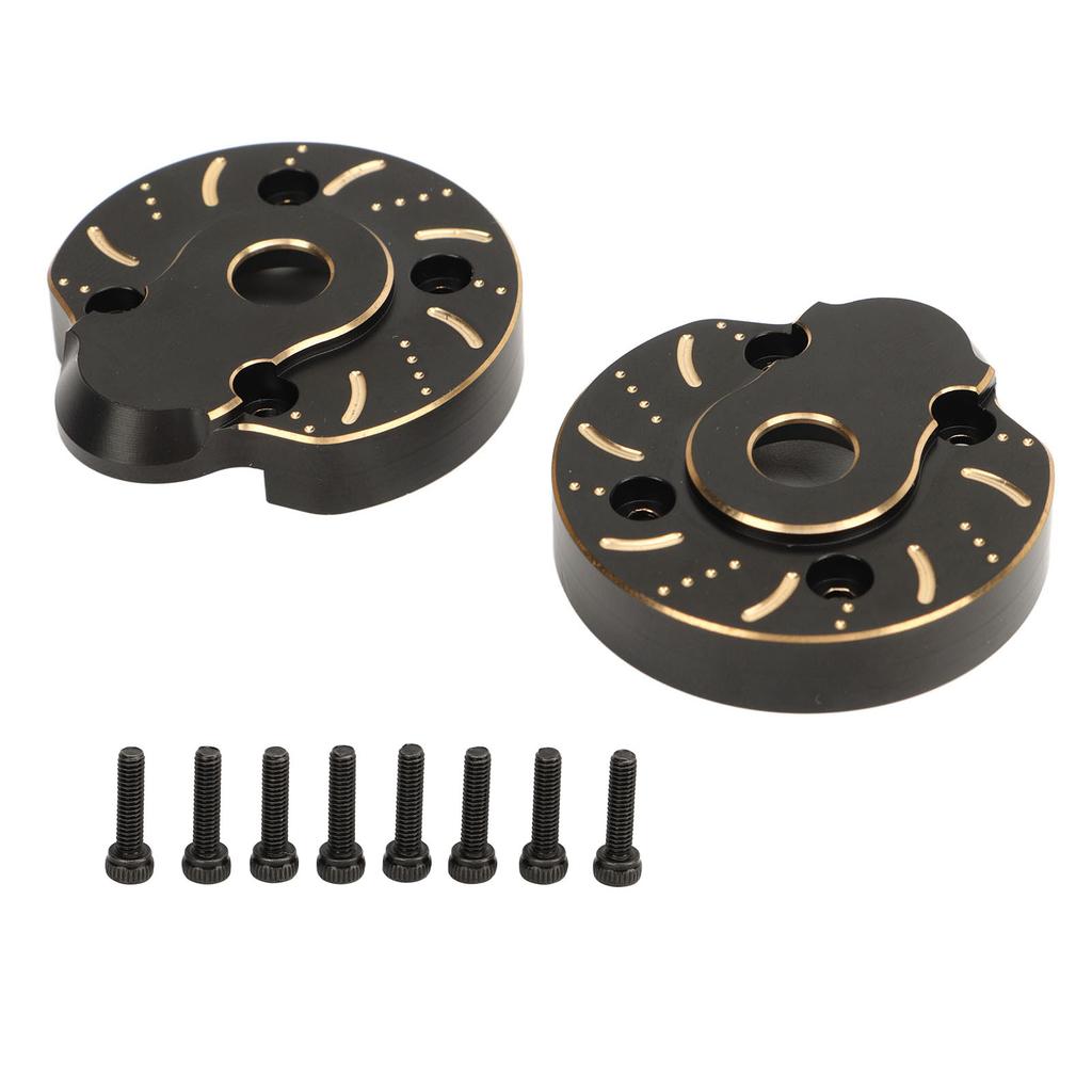 2Pcs Outer Portal Drive Housing RC Brass Heavy Weight Cover Plate for Axial Capra SCX10 III AR45P 1/10 Front Rear Axle