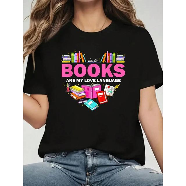 Camiseta Estampada Books Are My Love Language XXL