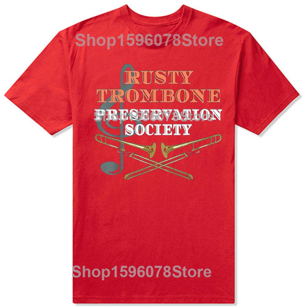 Funny Trombone Player Graphic T Shirts Men Women Pure Cotton Humor Streetwear Tee Shirt Short Sleeve Unisex Loose Clothing