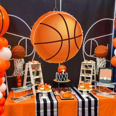 Basketball Pinata with Blindfold Bat And Confetti Basketball Theme Party Supplies for Kids Adults Sports Birthday Party Favors