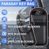 2 Pièces Étui Bloqueur de Signal pour Clé de Voiture Cage de Faraday en Fibre de Carbone Protection Double Couche Bloqueur de Signal RFID pour Voiture Sac à Clés pour Pièces Automobiles