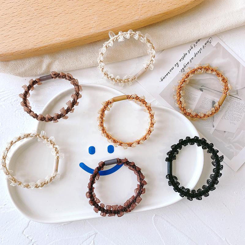 

3 шт. повязка на голову в корейском стиле для девочек, повязка для волос с сердечком, ручная работа, коса, кружевная резинка для волос, персонализированная повязка для волос, повязка на голову, аксессуары для волос