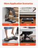Aerobic Exercise Step Platform Adjustable Workout Stepper 4 Riser Gray