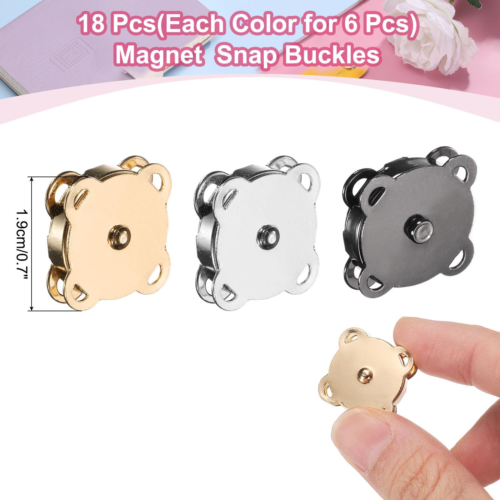 

18/24pcs Magnetic Snap Button Metal Invisible Sew on Button Lock Clasps Fasteners for Purse Bags Clothes Craft DIY Accessories