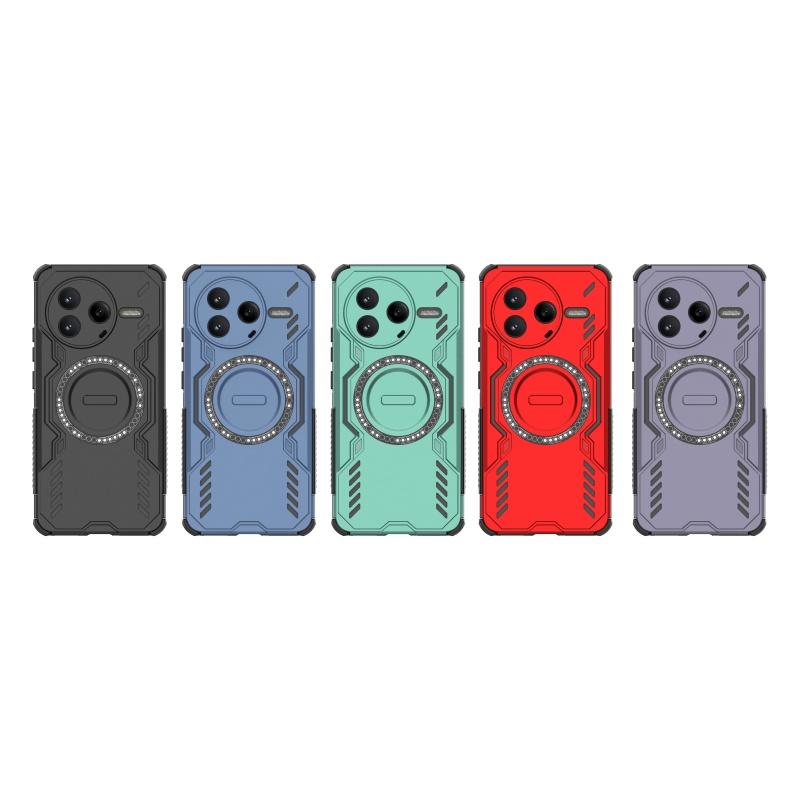 For Poco F7 Pro Case Cover Xiaomi Poco F7 Pro Capas PC Shockproof Annular Magnetic Adsorption Wireless Charge Fundas Poco F7 Pro