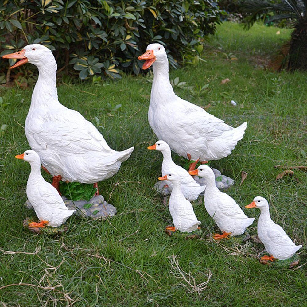 Statue Simulation Duck For Outdoor LIfelike Duck Model Resin Crafts Garden Decor Park Landscape