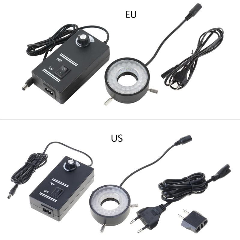 652F 40 Pcs Adjustable LED Ring Light for Stereo Microscope & Camera with Power Adapter Installation Screw 25mm 12V/7W