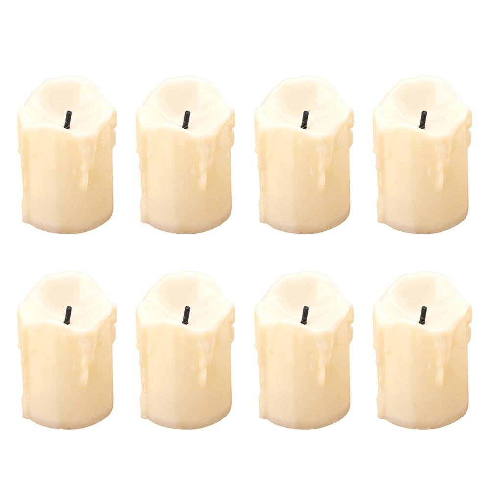 24Pcs Simulated Lights with Realistic Glow LED Flameless Candles for Safe Decoration Valentine Christmas Party Use