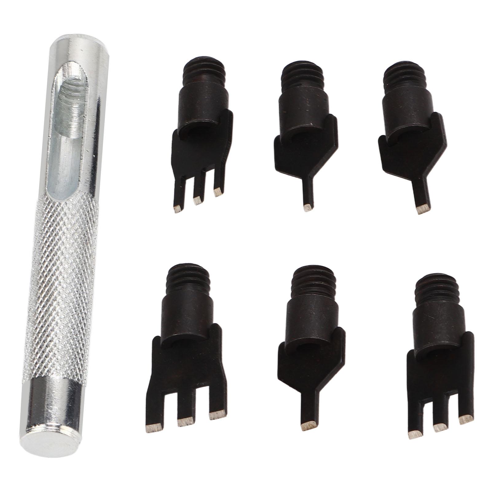 

Leather Punch Set Carbon Steel Leather Hole Punch DIY Leather Crafts Belt Punching Tool with Replaceable Accessories