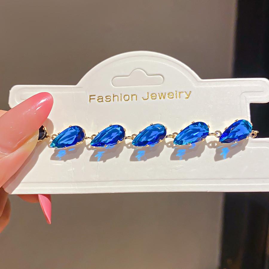 Elegant Zircon Water Drop Jewelry Bracelet For Womens Fashion Accessories
