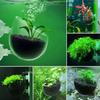 1pc Aquarium Decorations Plant Cup Pot Acrylic Aquatic Plant Cup with Suction Holder Planting Cylinder Cup Aquarium Accessories
