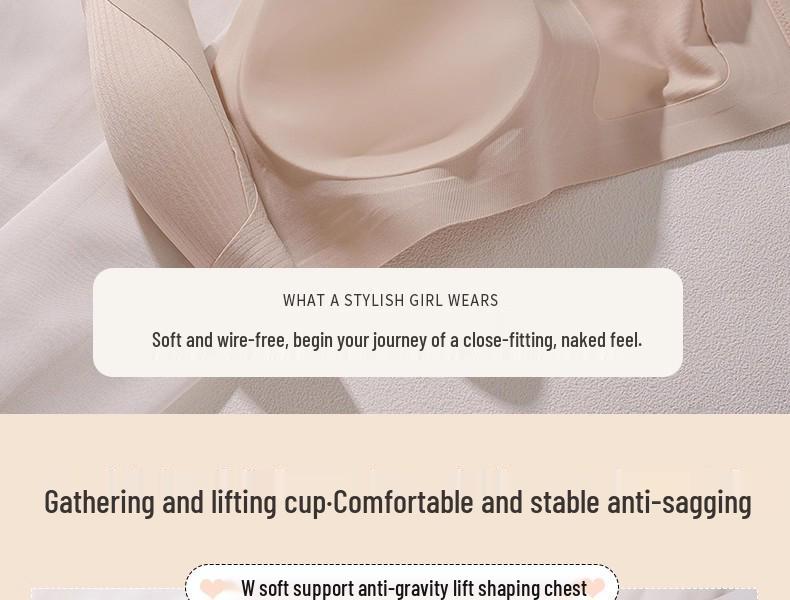 High-Quality Adjustable Soft Support Bra for Women with Big Breasts - Anti-Sag, Plus Size, and Jelly-Soft Design for a Slimmer Look