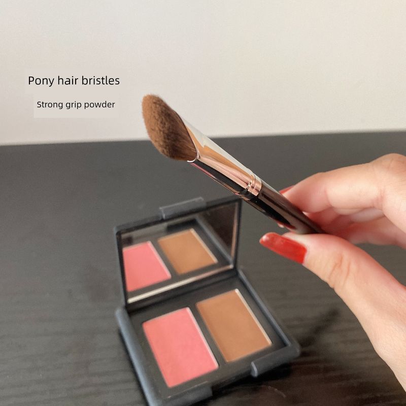 Horse Hair Sickle Type Eye Countour Brush Bevel Shading Brush Nose Shadow Brush Nose Bridge Brush Makeup Brush Animal Hair